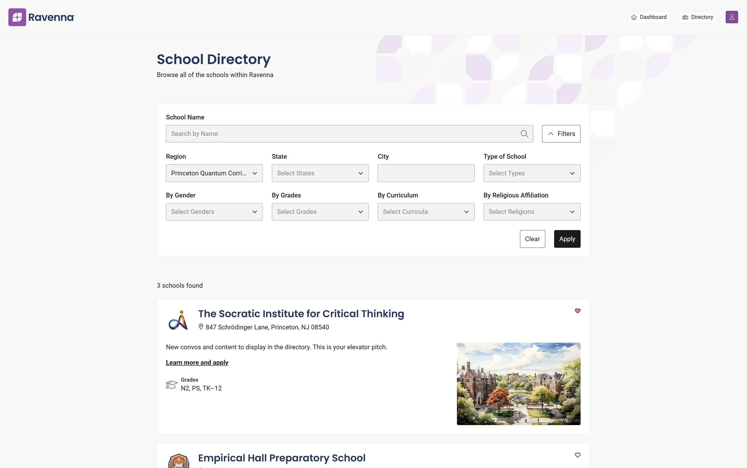 Ravenna new directory showcase 1